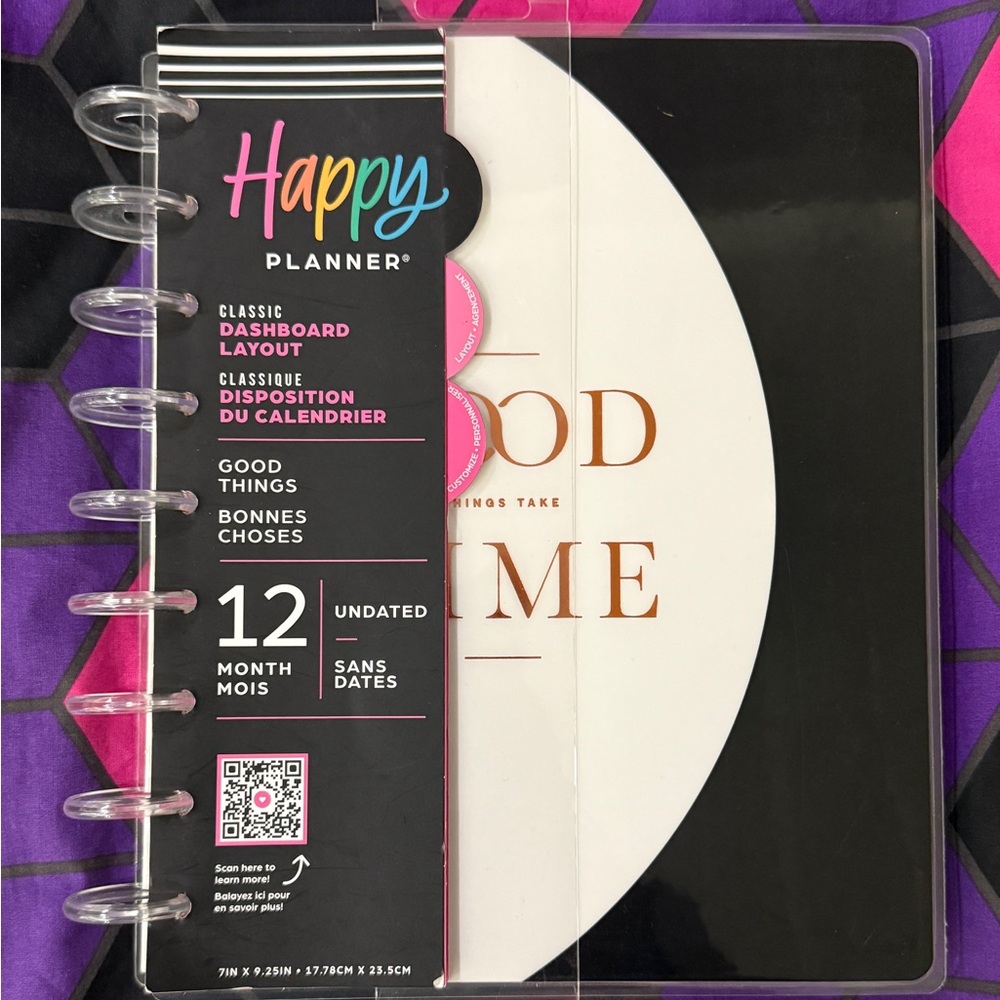 Happy Planner NWT Undated Dashboard Layout